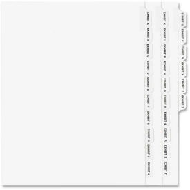 Avery-Dennison 1370 Avery Legal Exhibit Alphabetical Side Tab Divider, A to Z, 8.5"x11", 1 Tab/25 Sets, White/White image.