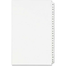 Avery-Dennison 1431 Avery Side Tab Index Divider Set, 26 to 50, 8.5"x14", 25 Tabs, White/White image.