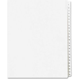 Avery-Dennison 1700 Avery Side Tab Collated Legal Index Divider, A to Z, 8.5"x11", 26 Tabs, White/White image.