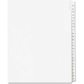 Avery-Dennison 1702 Avery Side Tab Collated Legal Index Divider, 26 to 50, 8.5"x11", 25 Tabs, White/White image.