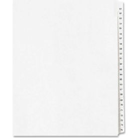 Avery-Dennison 1703 Avery Side Tab Collated Legal Index Divider, 51 to 75, 8.5"x11", 25 Tabs, White/White image.