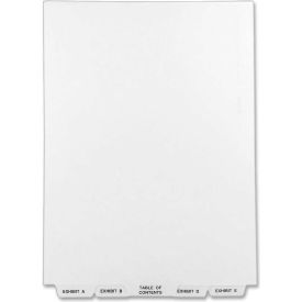 Avery-Dennison 11376 Avery Bottom Tab Legal Exhibit Divider, Printed A to Z, 8.5"x11", 26 Tabs, White/White image.