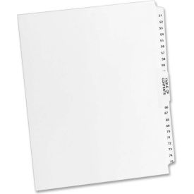 Avery-Dennison 11396 Avery Premium Collated Legal Exhibit Divider, Printed 51 to 75, 8.5"x11", 26 Tabs, White/White image.
