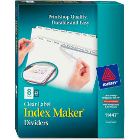 Avery Index Maker Clear Label Divider, Punched, 8.5