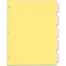 Avery-Dennison 11466 Avery Office Essentials Economy Insertable Tab Divider, 8.5"x11", 5 Tabs, Buff/Clear image.