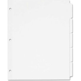 Avery-Dennison 11506 Avery Recycled Write-On Tab Divider, 8.5"x11", 5 Tabs, 36 Sets, White/White image.