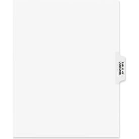 Avery-Dennison 11910 Avery Collated Side Tab T.O.C. Divider, T.O.C., 8.5"x11", 25 Tabs, White/White image.