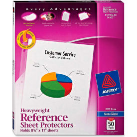 Avery-Dennison 74107 Avery® Top Loading Sheet Protector, 8-1/2"W x 11"H, Non-Glare, 50/PK image.