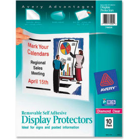 Avery-Dennison 74404 Avery® Removable Self Adhesive Display Protector, 8-1/2"W x 11"H, Clear, 10/PK image.