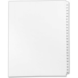 Avery-Dennison 82190 Avery Side Tab Collated Legal Index Divider, Printed 176 to 200, 8.5"x11", 25 Tabs, White/White image.