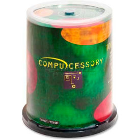 Compucessory 72100 Compucessory CD-R Discs, 72100, 52x, 700MB/80Min, Branded, Spindle, 100/Pk image.