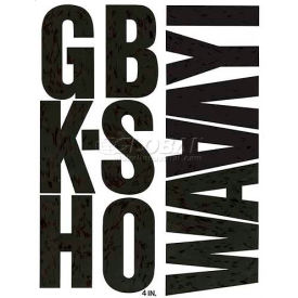 Chartpak 1175 Chartpak Press-On Vinyl Uppercase Letters, CHA01175, 4"H, Black, Helvetica Font, 58 Pcs image.