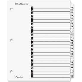Cardinal Brands Inc 60213 Cardinal OneStep Printable T.O.C. Divider, Printed A to Z, 9"x11", 26 Tabs, White/White image.