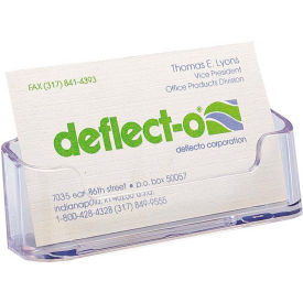 Deflecto 70501 Deflect-o® Desktop Business Card Holder, Plastic, 2/Pk image.