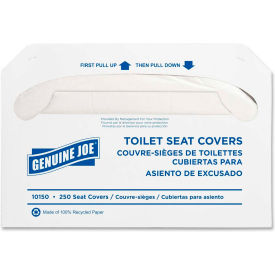 Sp Richards GJO10150 Genuine Joe Toilet Seat Covers - White, 250/Pk, GJO10150 image.