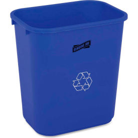 Sp Richards GJO57257 Genuine Joe Deskside Recycling Wastebasket, 7 Gallon, Blue/White image.
