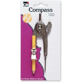 CLI Ball Bearing Compass, w/Pencil/Centimeter Guide, Aluminum