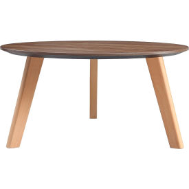 Lorell LLR16247 Lorell Relevance Walnut Round Coffee Table image.