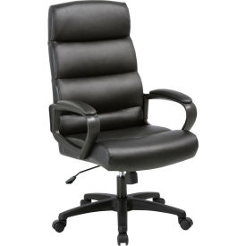 Lorell LLR41843 Lorell® Soho High-Back Leather Executive Chair image.