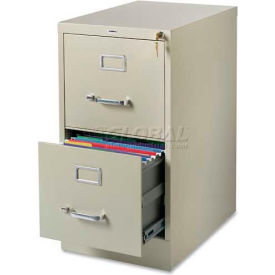 Sp Richards LLR42290 Lorell® 2-Drawer Commercial-Grade Vertical File Cabinet, 15"W x 22"D x 28"H, Putty image.