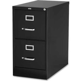 Sp Richards LLR42291 Lorell® 2-Drawer Commercial-Grade Vertical File Cabinet, 15"W x 22"D x 28"H, Black image.