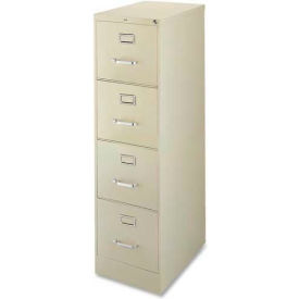 Sp Richards LLR42293 Lorell® 4-Drawer Commercial-Grade Vertical File Cabinet, 15"W x 22"D x 52"H, Putty image.