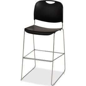 Lorell LLR42947 Lorell® Bistro Stack Chair - Black image.
