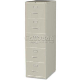 Lorell LLR48500 Lorell Commercial Grade 5-Drawer Legal Vertical File, LLR48500, 18"W x 26-1/2"D x 61"H, Putty image.