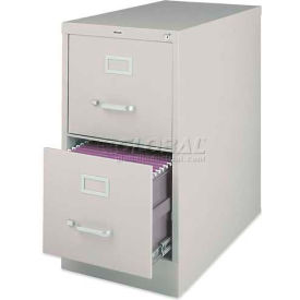 Sp Richards LLR60196 Lorell® 2-Drawer Heavy Duty Vertical File Cabinet, 15"W x 26-1/2"D x 28-3/8"H, Putty image.