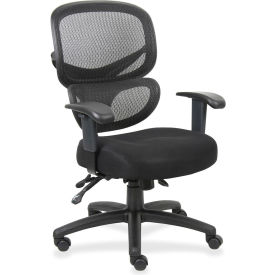 Lorell LLR60622 Lorell Mesh-Back Executive Chair, LLR60622, Fabric, Black image.