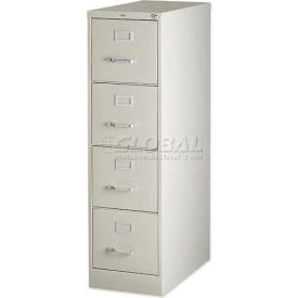 Sp Richards LLR60652 Lorell® 4-Drawer Heavy Duty Vertical File Cabinet, 15"W x 25"D x 52"H, Putty image.