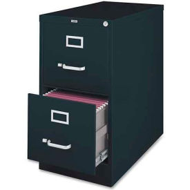 Lorell® 2-Drawer Heavy Duty Vertical File Cabinet 18""W x 26-1/2""D x 28-3/8""H Black