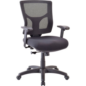 Lorell® Conjure Executive Mid-Back Task Chair Fabric 25-5/8"W x 26-3/8"D x 40-5/16"H Black 