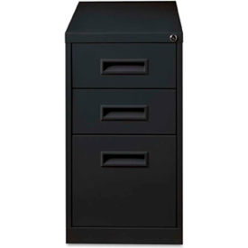 Lorell® Box/Box/File Mobile Pedestal File 15""W x 19""D x 28""H Black