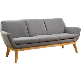 Lorell LLR68963 Lorell® Quintessence Collection Upholstered Sofa - Gray image.