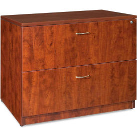 Sp Richards LLR69433 Lorell® 2-Drawer Lateral File - 35"W x 22"D x 29-1/2"H - Cherry - Essentials Series image.