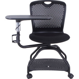 Lorell LLR69585 Lorell® Student Training Chair on Casters - Black image.