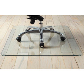 Sp Richards LLR82834 Lorell® Tempered Glass Chair Mat for Hard Floors and Carpets - 50"L x 44"W image.