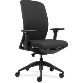 Lorell Executive Chairs with Fabric Seat & Back - Black