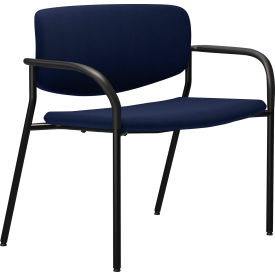 Lorell LLR83120A204 Lorell® Bariatric Guest Chairs - Fabric - Dark Blue image.