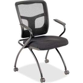 Lorell Mesh-Back Guest Chair LLR84374 Black Set of 2