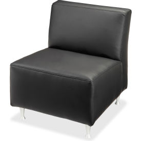 Lorell LLR86917 Lorell® Middle Leather Guest Seating - Fuze Modular Series image.