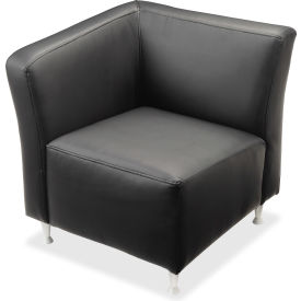 Lorell LLR86918 Lorell® Right Corner Leather Guest Seating - Fuze Modular Series image.