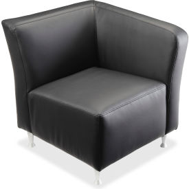 Lorell LLR86919 Lorell® Left Corner Leather Guest Seating - Fuze Modular Series image.