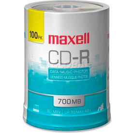 Maxell Corporation 648200 Maxell CD Recordable Media, MAX648200, CD-R Media, 48x Speed, 700 MB Capcity image.