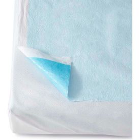Medline Industries, Inc NON24333 Medline NON24333 Disposable Tissue/Poly Flat Stretcher Sheets, 40"W x 72"L, Blue, 50/Case image.