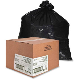Sp Richards NAT00995 Recycled Heavy-Duty Black Trash Liners - 60 Gallon, 2.00 Mil image.