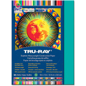 Pacon Corporation 103007 Pacon® Tru-Ray Sulphite Construction Paper, 9"x12", Turquoise, 50 Sheets image.