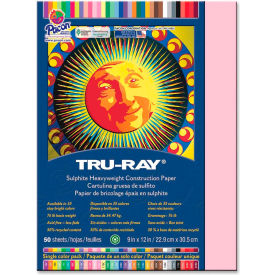 Pacon Corporation 103012 Pacon® Tru-Ray Sulphite Construction Paper, 12"x9", Pink, 50 Sheets image.