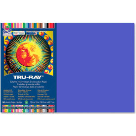 Pacon Corporation 103054 Pacon® Tru-Ray Construction Paper, 18"x12", Blue, 50 Sheets image.